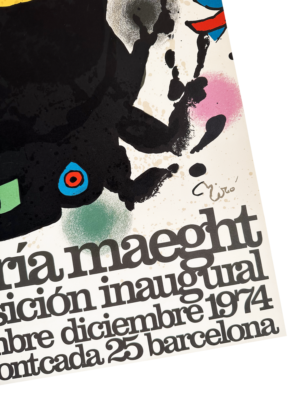 Original Joan Miro Exhibition Poster Maeght Barcelona 1974 nbmposter