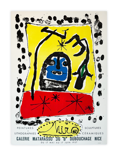 Original Poster By Joan Miro Galerie Matarasso, 1957 (Arches Paper) - Mourlot