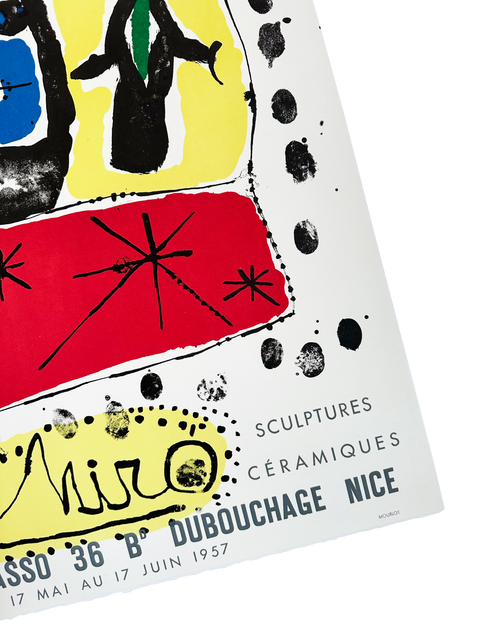 Affiche originale de Joan Miró pour la Galerie Matarasso, 1957 (papier Arches) - Mourlot