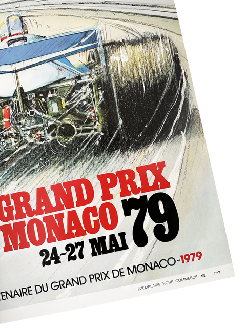 Affiche originale de Formule 1 - Grand Prix Monaco 1979 (numérotée)