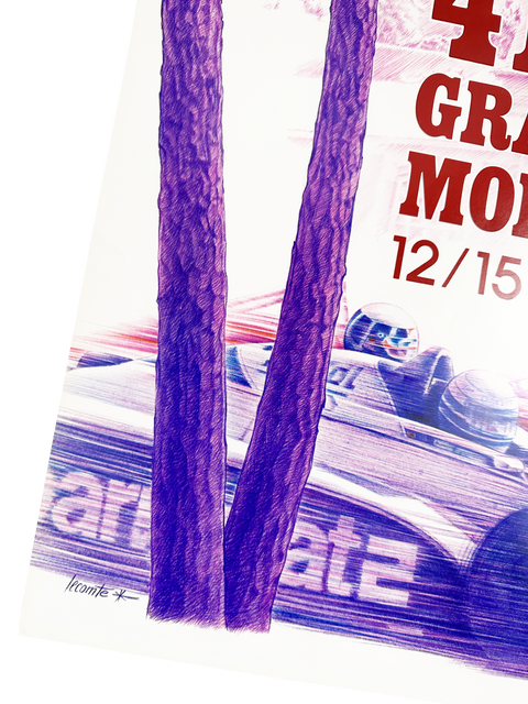 Affiche originale Formule 1 - Grand Prix Monaco 1983 (numérotée)