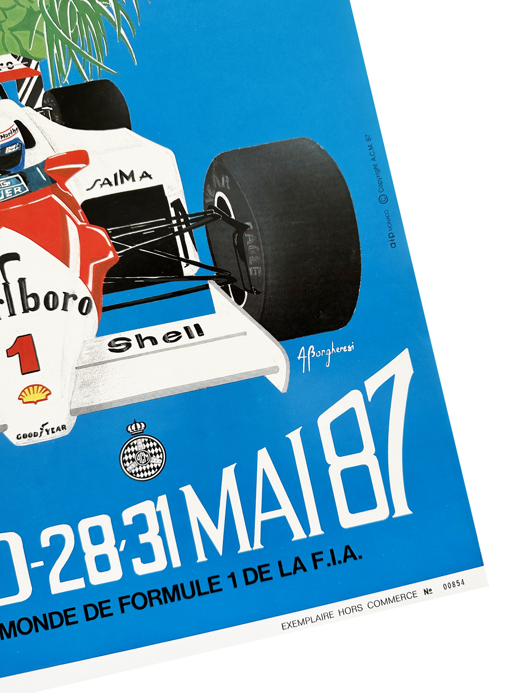 Original Formula 1 Poster - Grand Prix Monaco 1987 (numbered