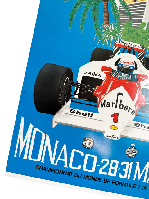 Affiche originale Formule 1 - Grand Prix Monaco 1987 (numérotée 01829)