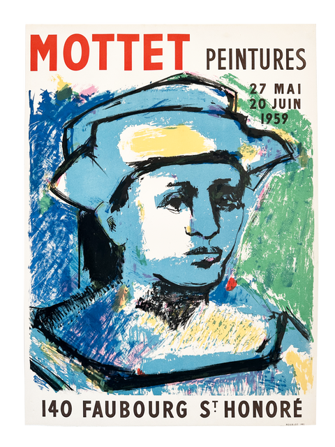 Affiche originale de Yvonne Mottet "Peintures", 1959 - Mourlot (Papier Arch.)