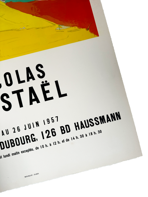 Original Nicolas De Stael Poster Galerie Jacques Dubourg, Mourlot - 1957 (Arch Paper)