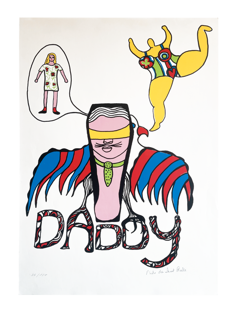 Affiche originale de Niki De Saint Phalle Daddy - 1973, (Signée et numérotée 36/150)