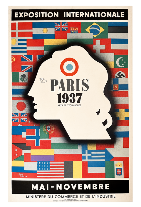 Affiche originale de Jean Carlu "Exposition Internationale" Paris, 1937