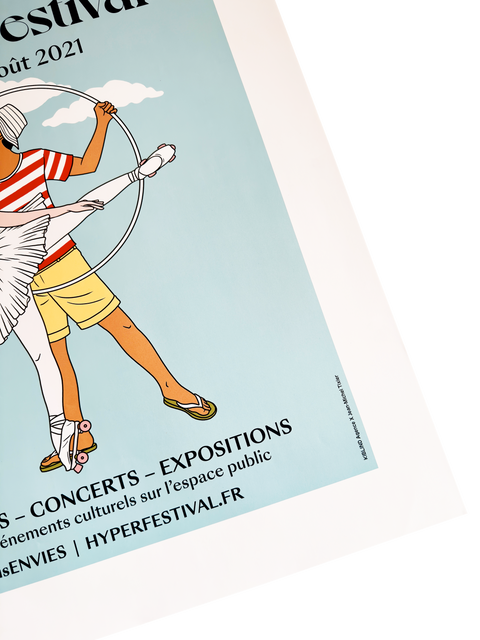 Original Paris Plage Poster Jean-Michel Tixier, 2021 (Blue)