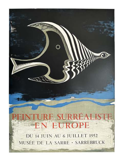 Affiche originale "Peintures Surréalistes En Europe" 1952