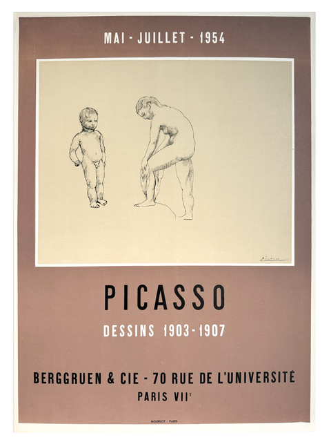 Original Pablo Picasso Poster "Dessins" 1954 - Mourlot