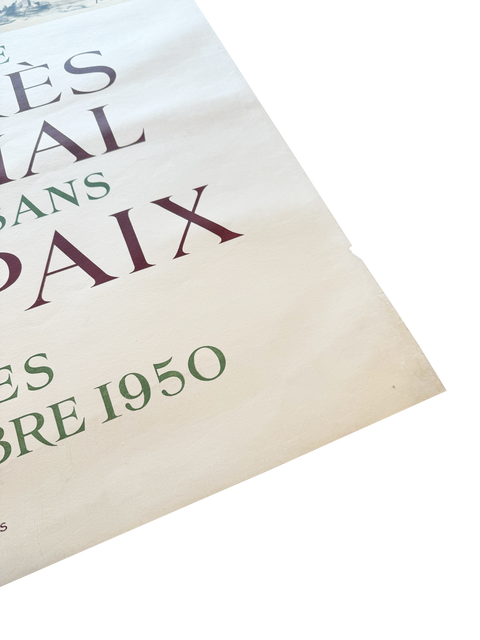 Original Picasso Poster Deuxieme Congres National De La Paix 1950 - Mourlot