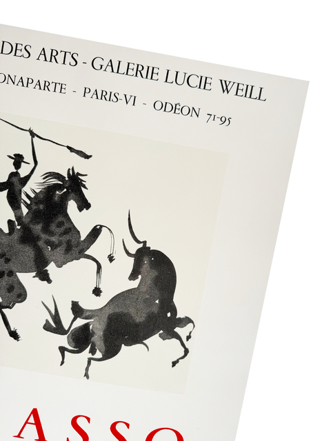 Orginal Pablo Picasso Poster Galerie Lucie Weill Tauromaquia, 1960