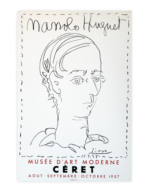 Original Pablo Picasso Poster, Manolo Huguet - Musée de Céret, 1957 - Mourlot