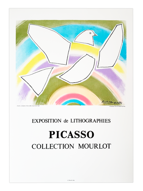 Original Pablo Picasso Poster "The Rainbow Dove", 1988 - Mourlot