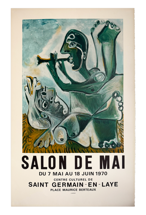 Original Picasso Poster Salon De Mai, 1970 - Mourlot (Arch)