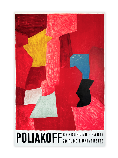 Affiche originale de Serge Poliakoff - Berggruen, 1957 - Mourlot