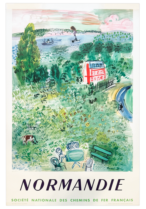 Original Raoul Dufy Poster Normandie - SNCF, 1953