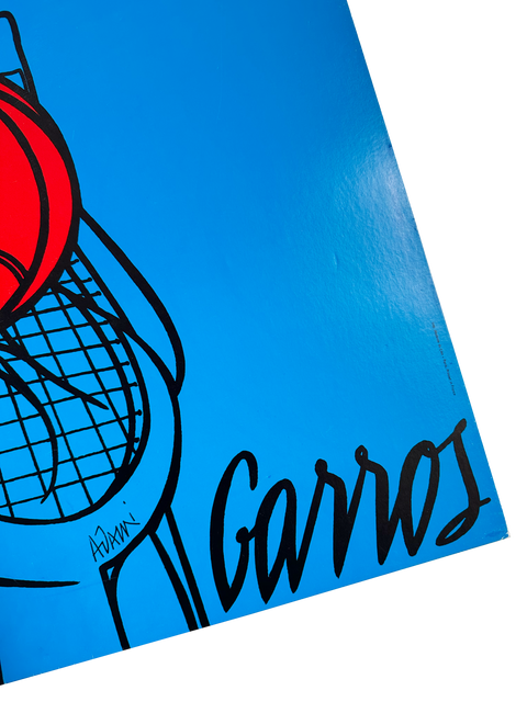 Affiche originale de Roland Garros par Valerio Adami, 1980