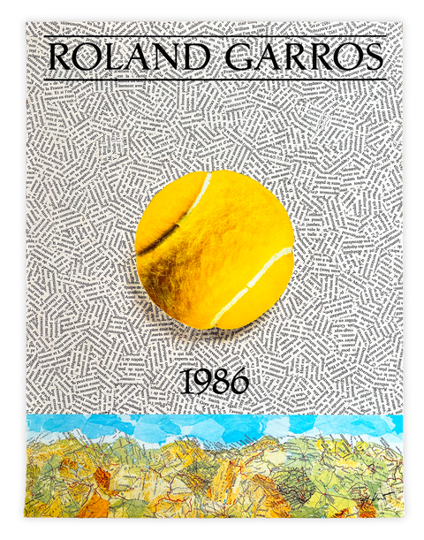 Affiche originale de Roland Garros 1986 par Jiri Kolar