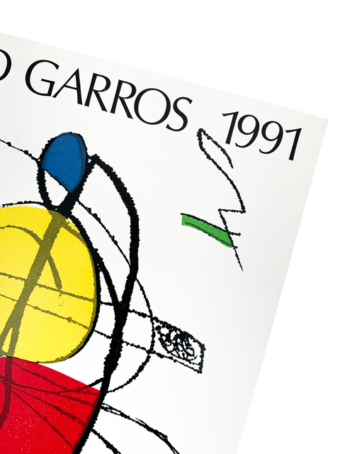 Affiche originale de Roland Garros Juan Miro 1991