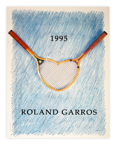 Affiche originale de Roland Garros par Donald Lepski, 1995
