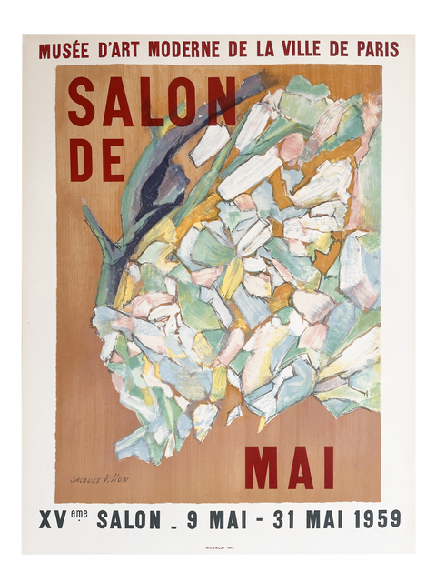 Affiche originale Jacques Villon XVe Salon de Mai, 1959 - Mourlot