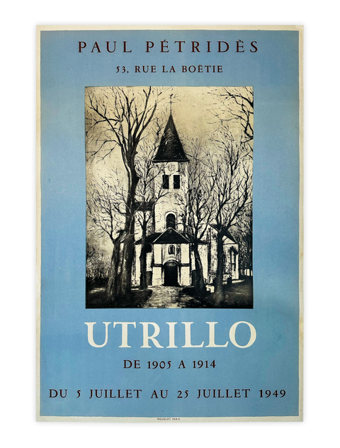 Affiche originale Maurice Utrillo 1949 Mourlot
