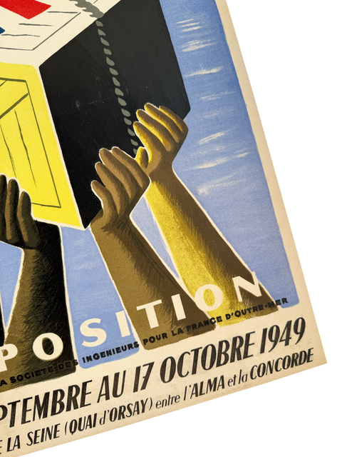 Original Villemot Poster L'Union Francaise Expo, 1949