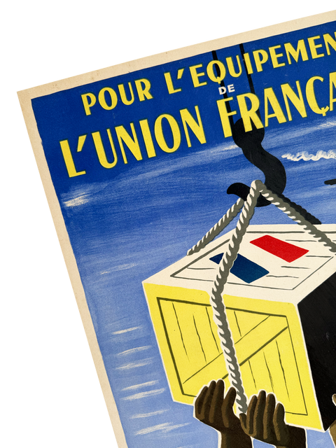 Original Villemot Poster L'Union Francaise Expo, 1949