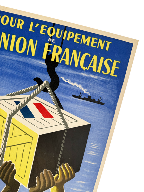 Original Villemot Poster L'Union Francaise Expo, 1949