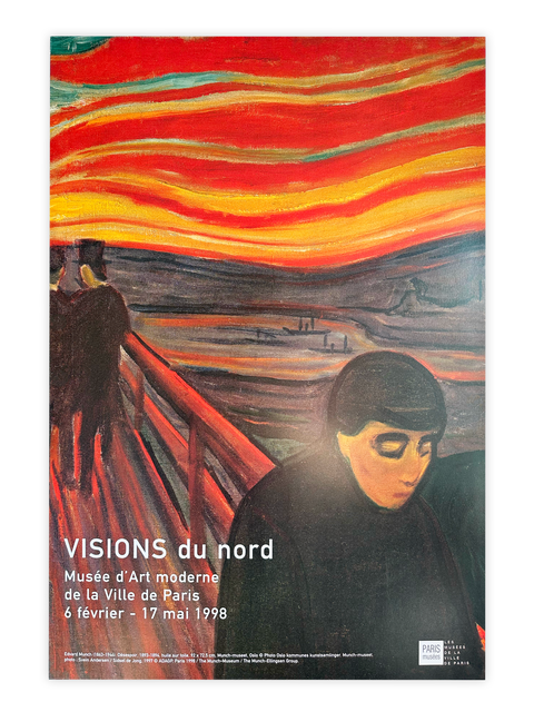 Affiche originale Edvard Munch, Musée d'Art Moderne, Paris - 1998