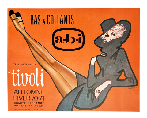 Affiche originale Les bas ABI Tivoli par Couronne - 1970