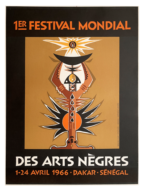 Affiche originale du Festival mondial des arts nègres - 1966