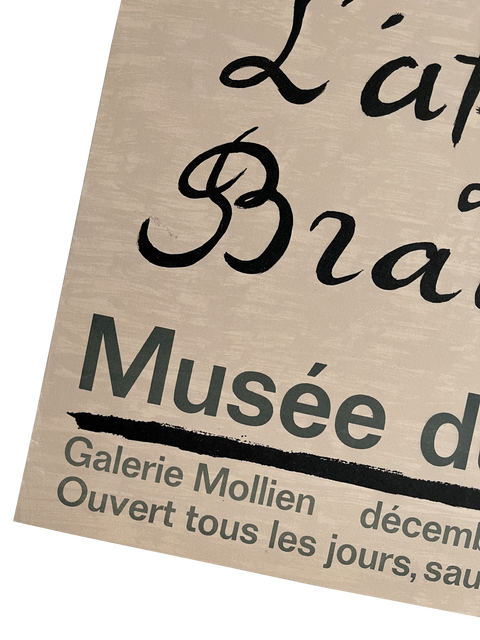 Affiche originale Georges Braque 1961, Musée Du Louvre - Mourlot