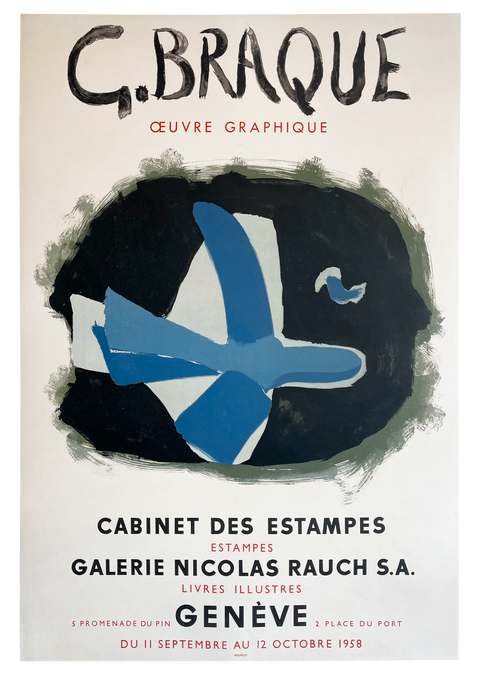 Original George Braque Poster 1958 Geneve - Mourlot