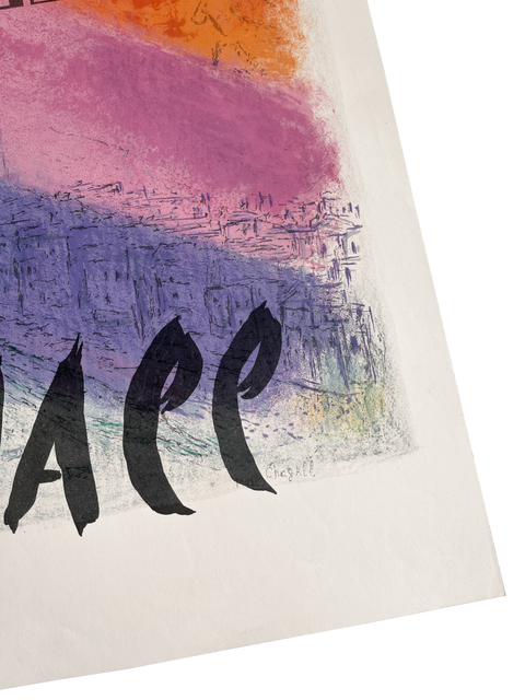 Affiche originale de Marc Chagall Galerie Maeght – Les Champs Élysées, Paris – Mourlot