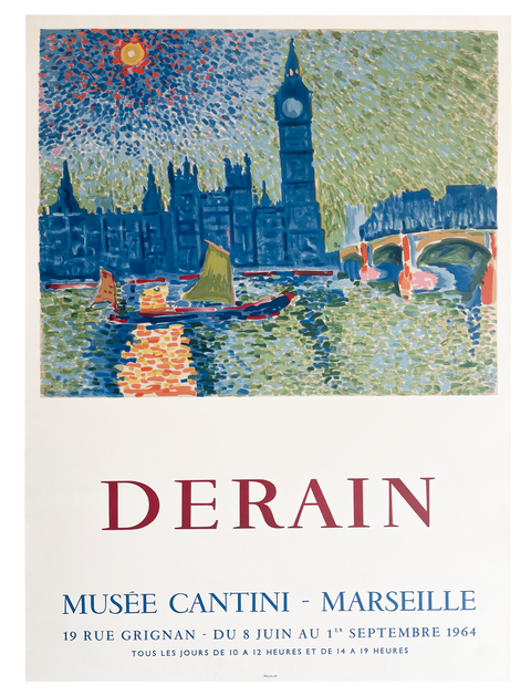 Affiche originale Derain - Exposition Musée Cantini Marseille