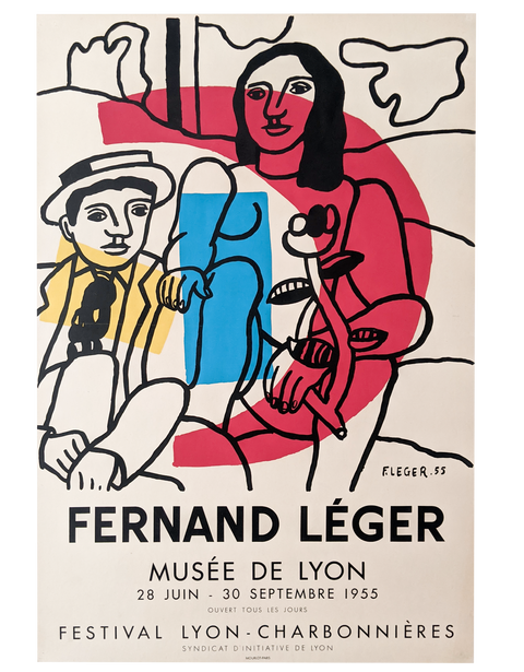 Original Fernand Leger Poster, Musée De Lyon, 1955 - Mourlot