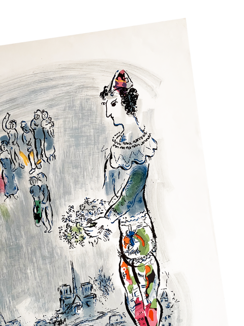 Affiche d'exposition vintage originale de Chagall en 1969, Marc Chagall Grand Palais - Mourlot