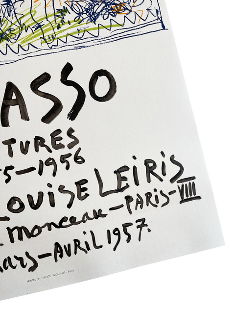 Affiche originale de l'exposition Picasso Louise Leiris 1955-1956 - Mourlot