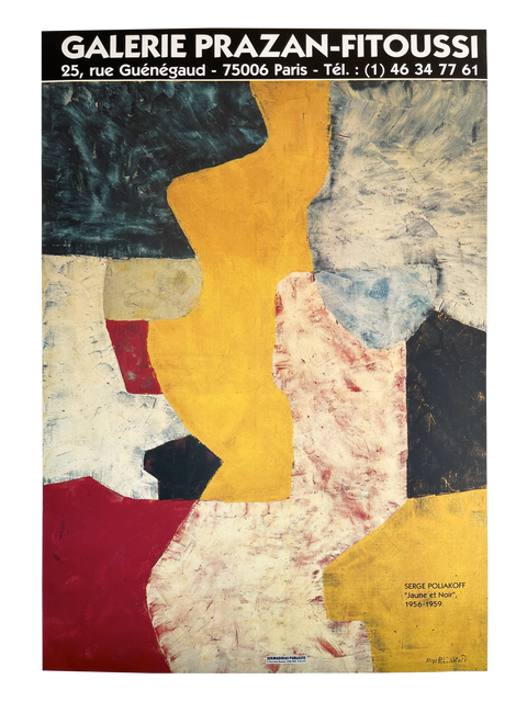 Affiche originale Serge Poliakoff 1980, Galerie Prazan-Fitoussi - Paris