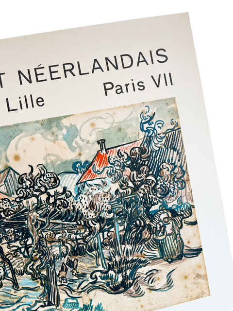 Affiche originale Van Gogh Exposition Institut Néerlandais - 1966