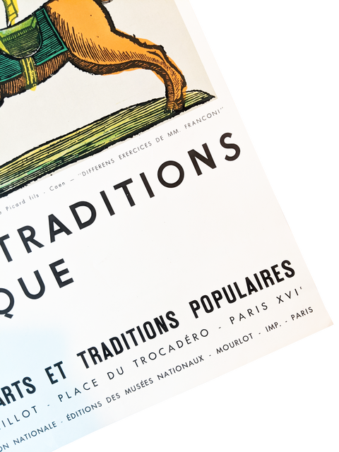 Affiche Originale Exposition Art et Traditions Du Cirque - 1957 Mourlot