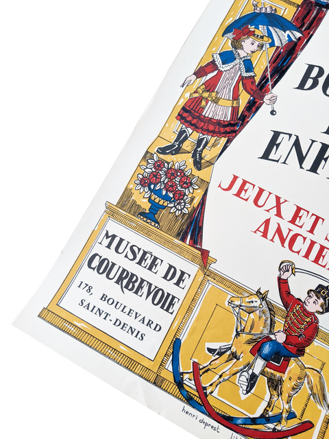 Original Poster "Au Bonheur Des Enfants" Jouets Anciens - 1964 - by Henri Deprest