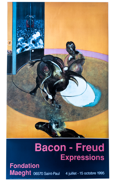 Affiche d'exposition originale de Francis Bacon Freud Expressions Corrida - 1995