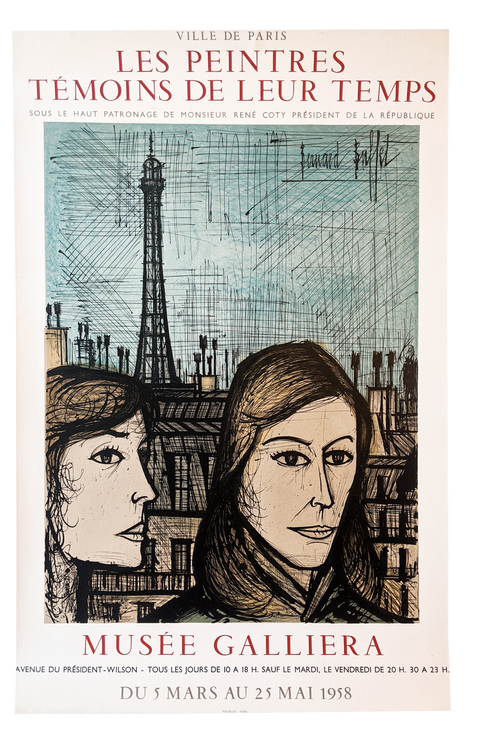 Original Poster Bernard Buffet Exhibition Musée Galliera, 1958 imp. Mourlot