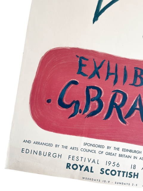 Original Poster Georges Braque L'oiseau - Royal Scottish Academy, 1956 (Arch Paper) - Mourlot