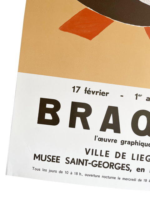 Affiche originale Georges Braque - Liège - 1979