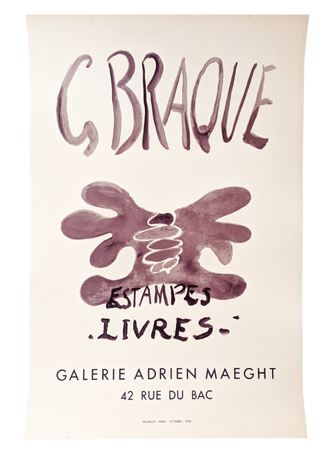Original Poster by Georges Braque "Estampes" - 1958 - Mourlot