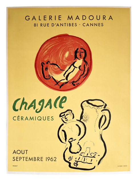 Original Marc Chagall Poster Ceramiques - Galerie Madoura, 1962 - Mourlot
